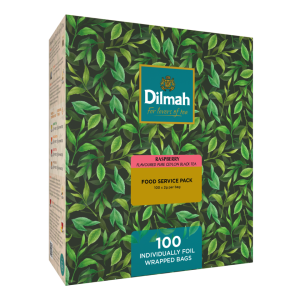 Цейлонский черный чай листовой с ароматом малины DILMAH RASPBERRY 100х2г photo