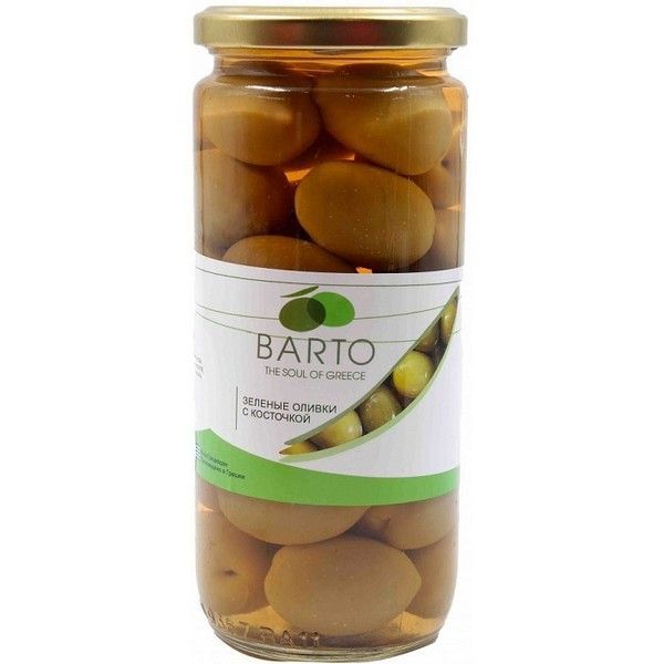 Barto зеленые оливки без косточки 480 гр. photo 1