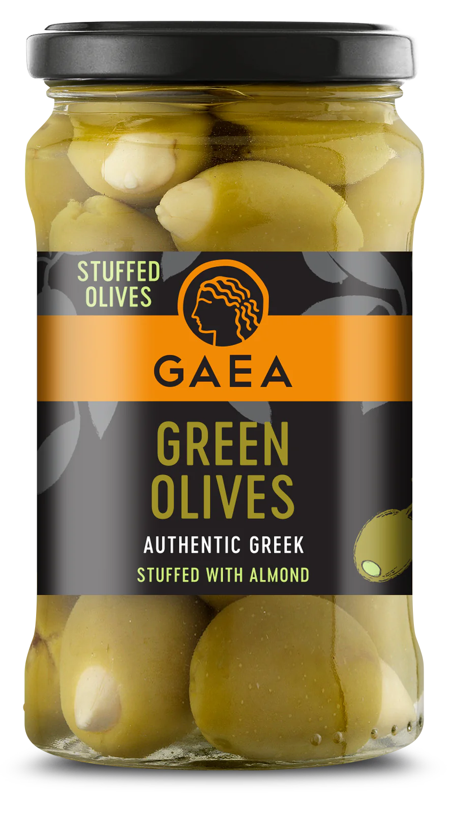 Gaea green olives stuffed with almond photo 1