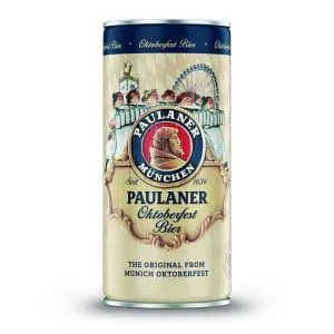 Paulaner, Oktoberfest Bier, в банке с бокалом 1л photo